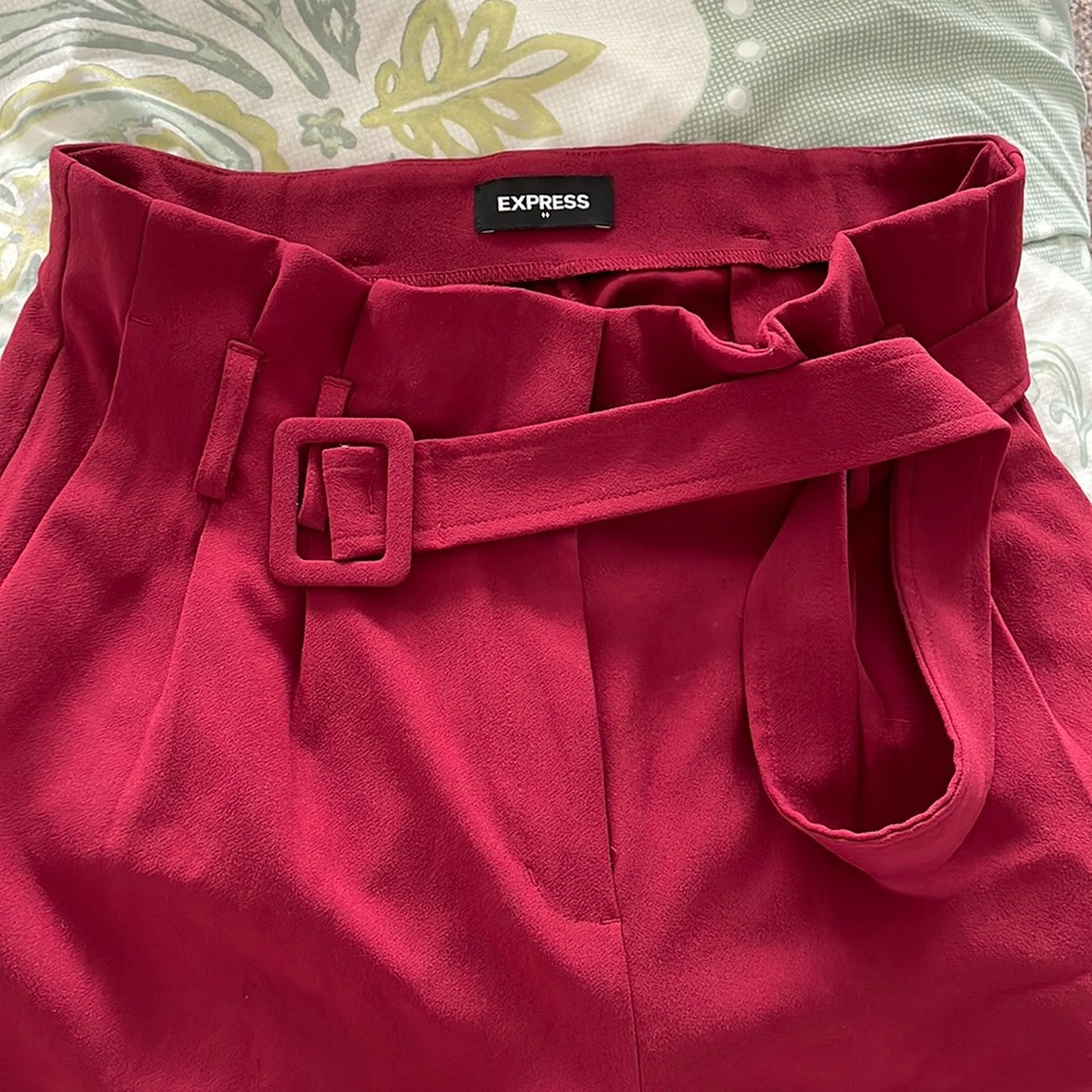 Like new wine colored wide leg pants